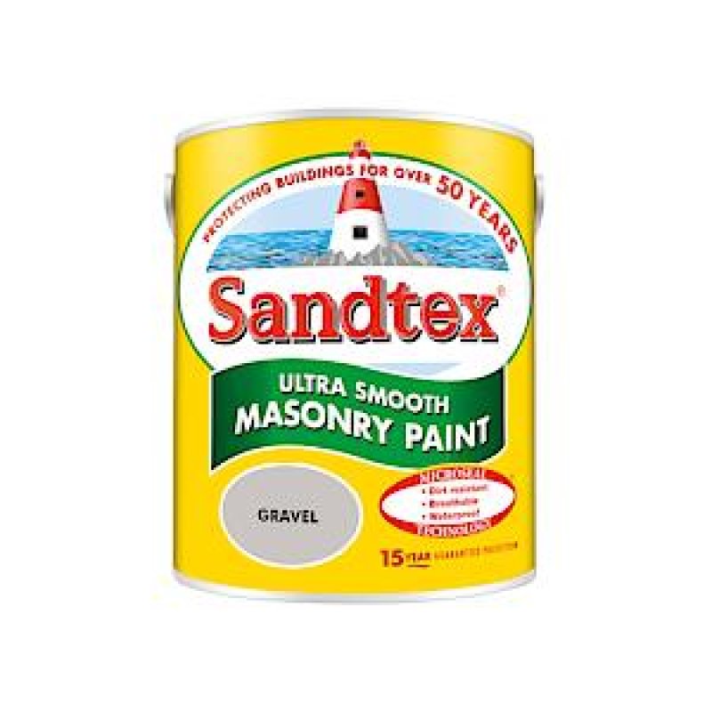 Sandtex Masonry Paint Smooth 5L Gravel s348878 Haven Home Centre